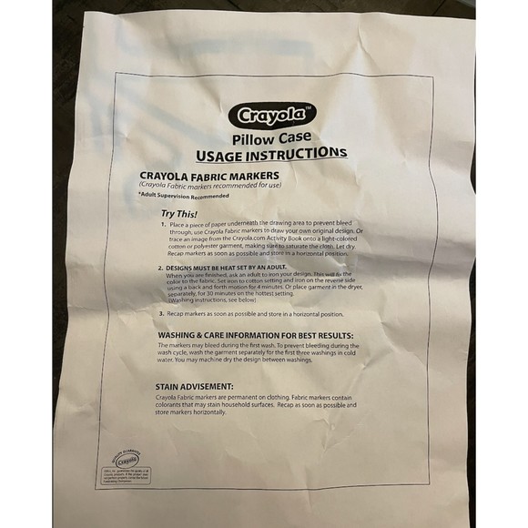 NEW - Crayola Autograph Party Pillow Case - Picture 10 of 11